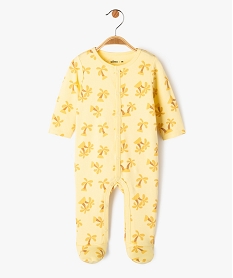 GEMO Pyjama dors-bien fermeture devant avec motifs palmiers bébé jaune standard