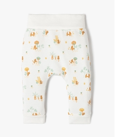 GEMO Pantalon imprimé évolutif en maille bébé garçon blanc standard
