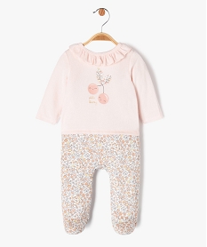pyjama en velours effet 2 en 1 bebe fille rose pyjamas veloursJ861001_1