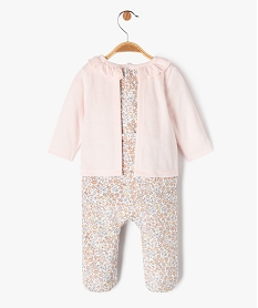 pyjama en velours effet 2 en 1 bebe fille rose pyjamas veloursJ861001_4