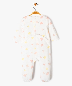 pyjama en velours avec motifs oiseaux bebe fille beige pyjamas veloursJ861201_3
