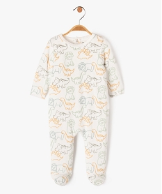 pyjama dors-bien en velours a motifs dinosaures bebe garcon beige pyjamas veloursJ861501_1