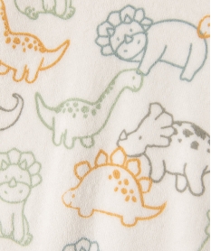 pyjama dors-bien en velours a motifs dinosaures bebe garcon beige pyjamas veloursJ861501_4