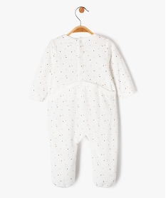 pyjama en velours avec message brode bebe blanc pyjamas veloursJ861801_3
