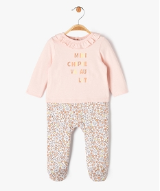 GEMO Pyjama dors-bien effet 2 en 1 bébé fille rose standard