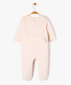 pyjama dors-bien en velours avec message bebe fille rose pyjamas veloursJ862901_3