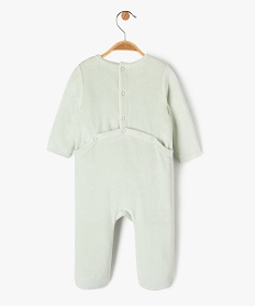 pyjama dors-bien en velours avec message bebe fille vert pyjamas veloursJ863001_3