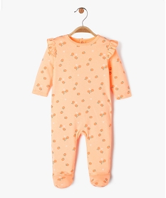 GEMO Pyjama dors-bien avec volants sur les épaules bébé fille Orange