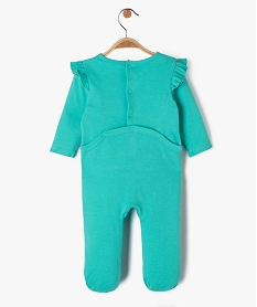 pyjama dors-bien en coton avec volants sur les epaules bebe fille vertJ863301_4