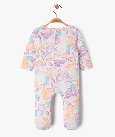 pyjama dors-bien a motif feuillage exotique bebe fille violetJ863601_3