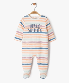 GEMO Pyjama dors-bien en coton à rayures bébé garçon Orange