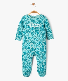 GEMO Pyjama dors-bien avec motifs exotiques et message bébé Bleu
