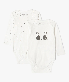 GEMO Body manches longues et col US bébé (lot de 2) Blanc