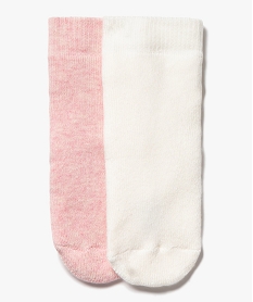 GEMO Chaussettes en maille bouclette douillette bébé (lot de 2) rose standard