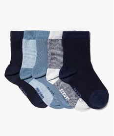 GEMO Chaussettes tige haute bébé garçon (lot de 5) bleu standard