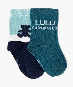 chaussettes a motifs bebe garcon (lot de 2) - lulucastagnette bleu standard chaussettesJ869001_1