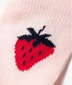 chaussettes tige haute a motifs fruits bebe fille (lot de 5) roseJ869501_2
