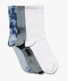 GEMO Chaussettes motif tie and dye garçon (lot de 3) noir standard