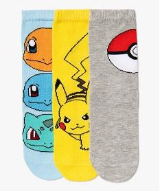 GEMO Chaussettes à motifs garçon (lot de 3) - Pokemon jaune standard