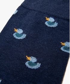 chaussettes hautes a motif canards homme (lot de 2) bleuJ872801_3