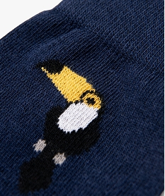 chaussettes hautes a motif toucan homme (lot de 2) bleuJ873101_2