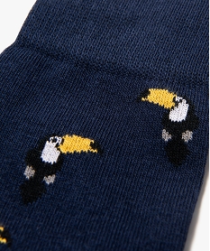 chaussettes hautes a motif toucan homme (lot de 2) bleuJ873101_3