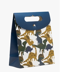 sac cadeau a rabat avec poignee integree motif dinosaures bleuJ875301_1