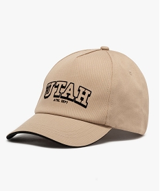 GEMO Casquette en coton avec inscription Utah garçon Beige