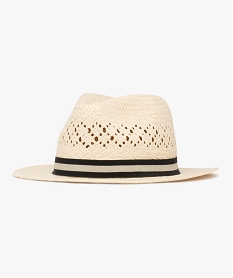 GEMO Chapeau traveller en paille homme beige standard