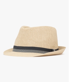 GEMO Chapeau trilby en paille homme Beige
