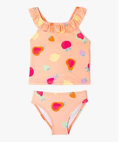 maillot de bain 2 pieces a motifs fruits bebe fille roseJ879901_1