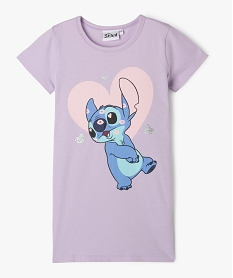 GEMO Chemise de nuit manches courtes imprimé Stitch fille - Disney Violet