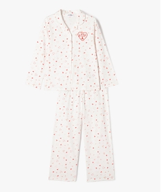 pyjama leger avec motifs oursons fille - lulucastagnette imprime pyjamasJ882001_1