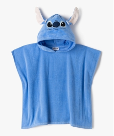GEMO Sortie de bain poncho à capuche avec oreilles amovibles enfant - Disney Stitch Bleu