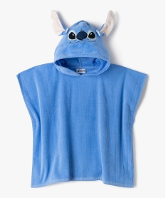 sortie de bain poncho a capuche avec oreilles amovibles enfant - disney stitch bleuJ883401_1