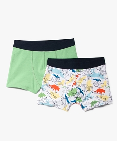 GEMO Boxers assortis motif dinosaures  garçon (lot de 2) Vert