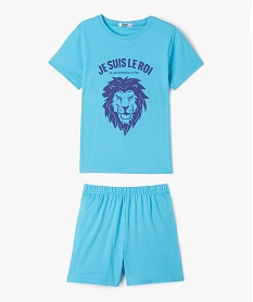 GEMO Pyjashort avec motif animal garçon vert chine