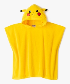 GEMO Sortie de bain à capuche forme poncho enfant - Pokémon Jaune
