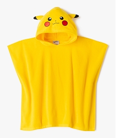 sortie de bain a capuche forme poncho enfant - pokemon jauneJ888201_1