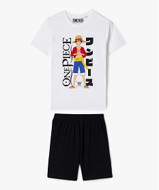 GEMO Pyjashort avec motif manga garçon - One Piece Blanc