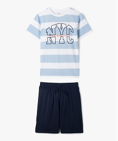 GEMO Pyjashort à haut rayé garçon Imprimé