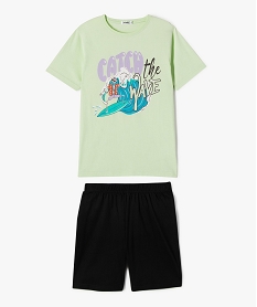 GEMO Pyjashort imprimé surf garçon Vert
