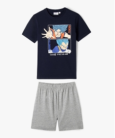 pyjashort en coton imprime garcon - dragon ball super bleuJ897701_1