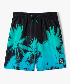 GEMO Short de bain à motifs palmiers garçon Vert