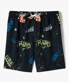 GEMO Short de bain avec inscriptions multicolores garçon Noir