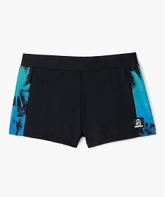 GEMO Maillot de bain boxer avec motifs palmiers sur les côtés garçon Noir