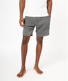 GEMO Short de pyjama en maille nid d’abeille homme Gris