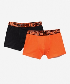 boxer en coton stretch avec ceinture a message homme (lot de 2) orangeJ899401_1