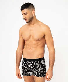 GEMO Boxers en coton stretch homme (lot de 2) Noir