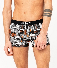 boxers en coton stretch motif mangas homme (lot de 2) orangeJ900701_4